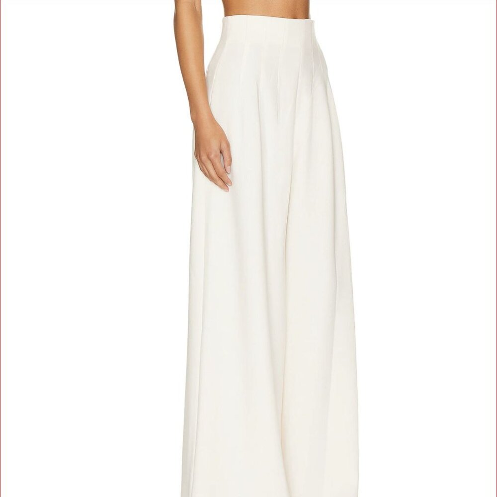 STAUD Caleb Pant in Ivory wide leg pant trousers- size 8